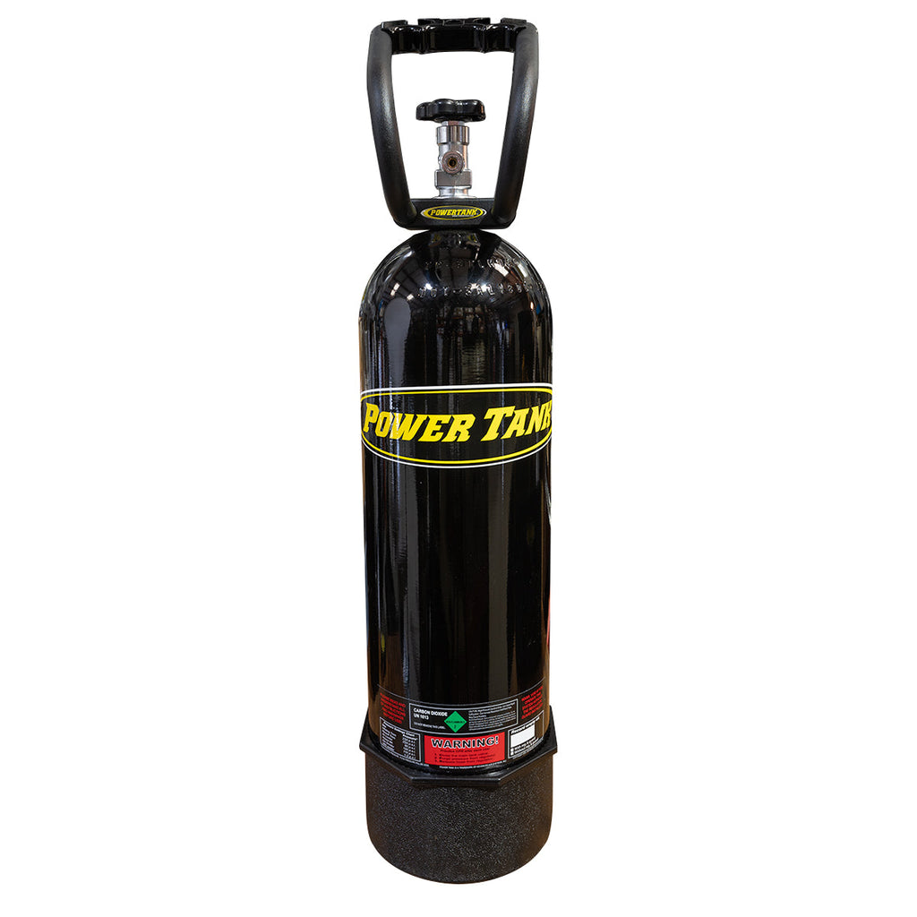 Power Tank 15 lb CO2 Spare Bottle - Sleek black tank featuring a robust Sherwood valve for all your CO2 needs.