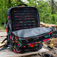 Load image into Gallery viewer, A colorful side image of Combat Iron Apparel 25L Sack™ Original All-Day Molle Backpack with Pouch, perfect for daily use.