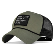 Load image into Gallery viewer, Shooting Guns &amp; Spread'n Buns Patch Rope Snapback Hat
