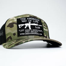 Load image into Gallery viewer, American Way Of Life 5.56 Black Patch Edition Mid-Profile Mesh Snapback