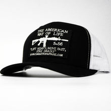 Load image into Gallery viewer, American Way Of Life 5.56 Black Patch Edition Mid-Profile Mesh Snapback