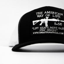 Load image into Gallery viewer, American Way Of Life 5.56 Black Patch Edition Mid-Profile Mesh Snapback