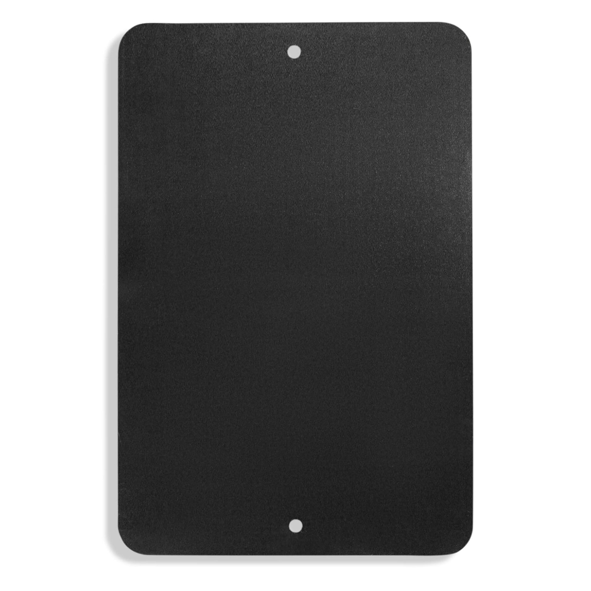 Back view of the Cock Strong metal sign by Combat Iron Apparel, showing its clean black design for easy mounting.