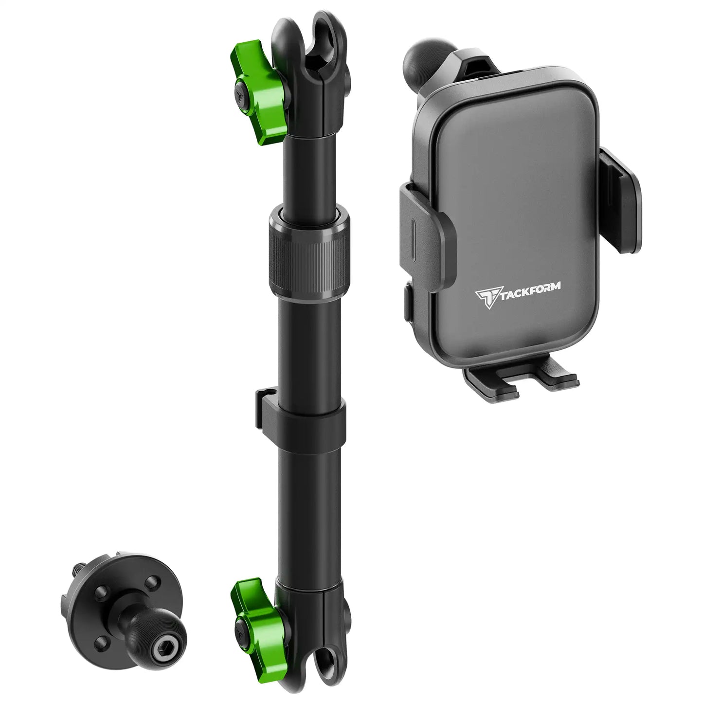 2018-2026 Jeep Wrangler JL/4xe & Gladiator JT LINK™ Console Screw Mount with Qi Wireless Charging Phone Holder & Customizable LED Accent Lighting | 9.5"- 13" Telescoping Arm