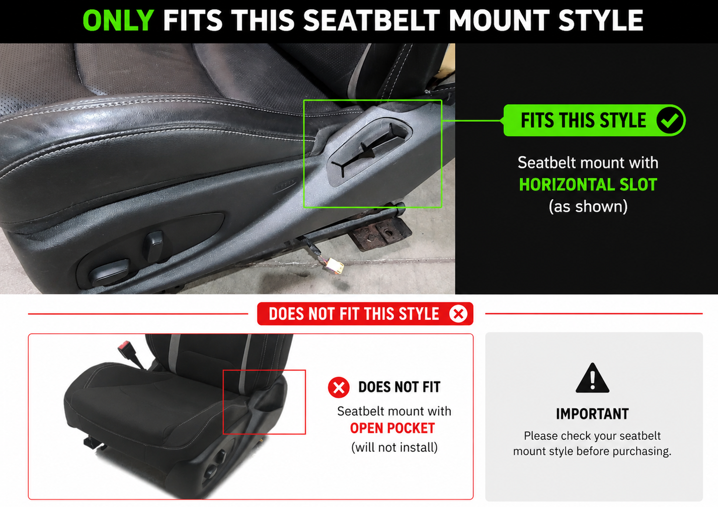 2016–2024 Chevrolet Camaro Real Carbon Fiber Bottom Seat Trim Cover