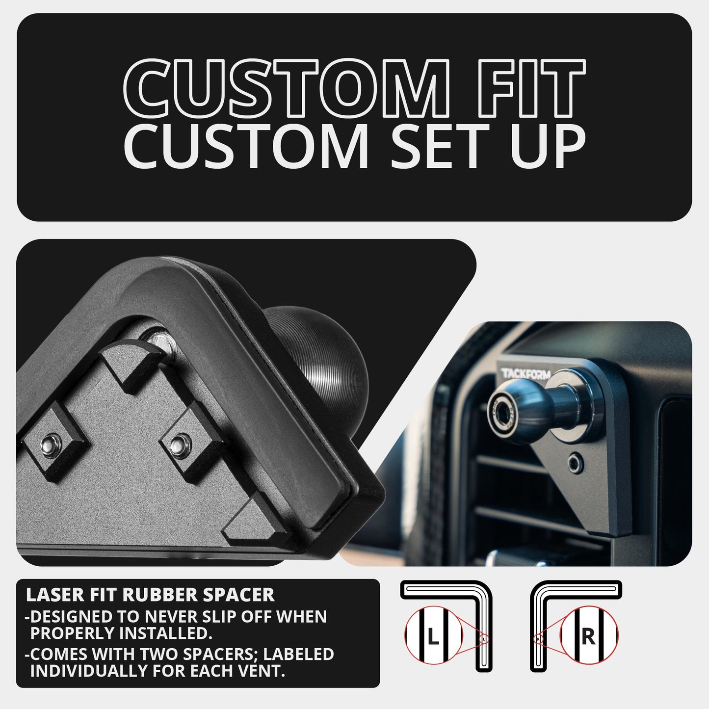 2021-2026 Ford F-150/Raptor & 2023-2026 Super Duty LINK™ Vent Mount Bracket With Quad Lock Magnetic Phone Holder