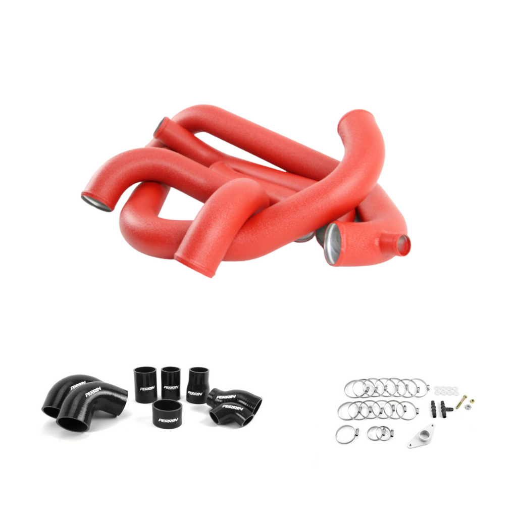 Perrin Performance  Front Mount Intercooler Piping Kit Red/Black/Neon Yellow Subaru STI 2015+ | PSP-ITR-438