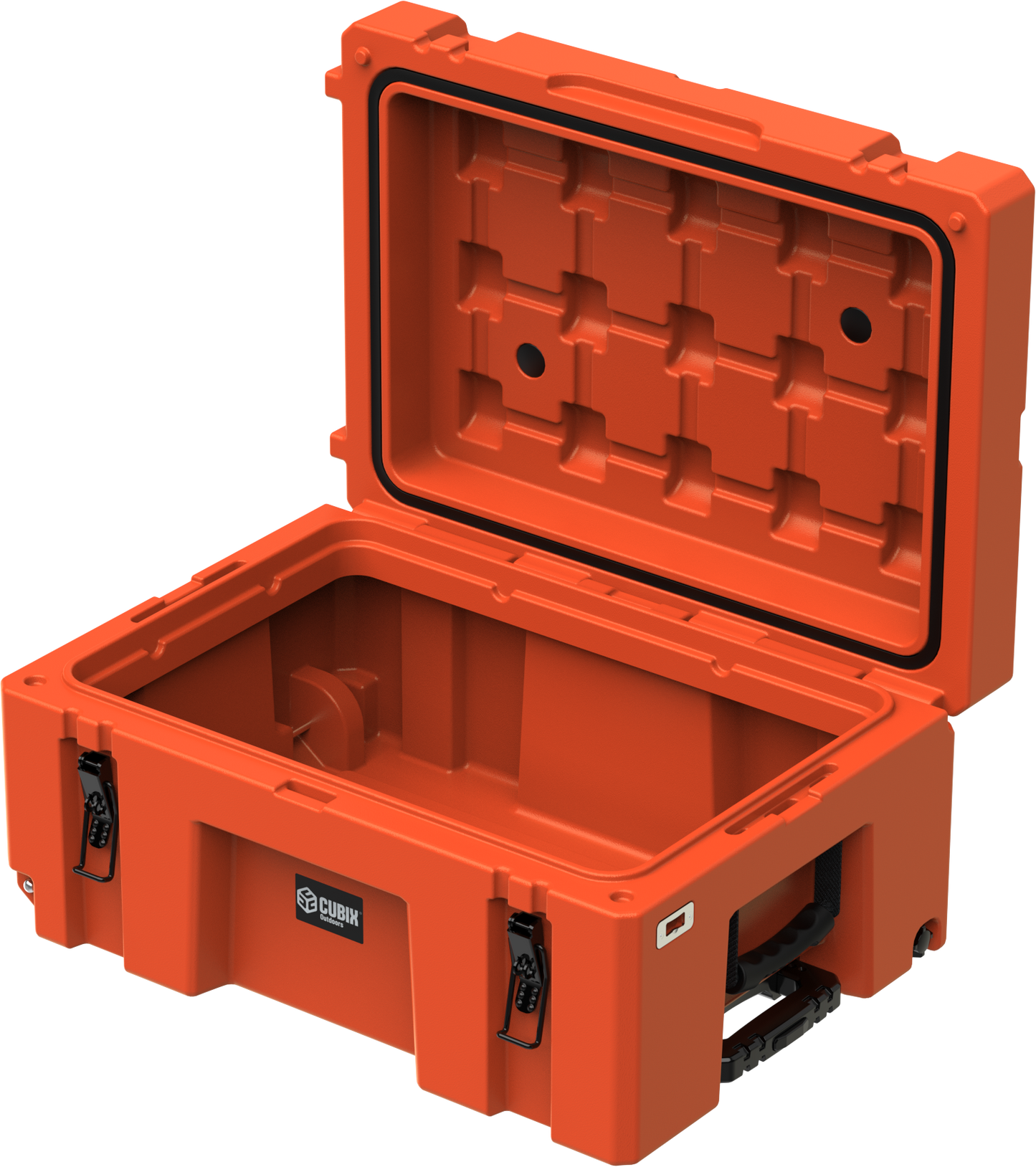Cubix 76L Rolling Cargo Case — Wheeled Rotomolded Gear, Tool & Storage Box