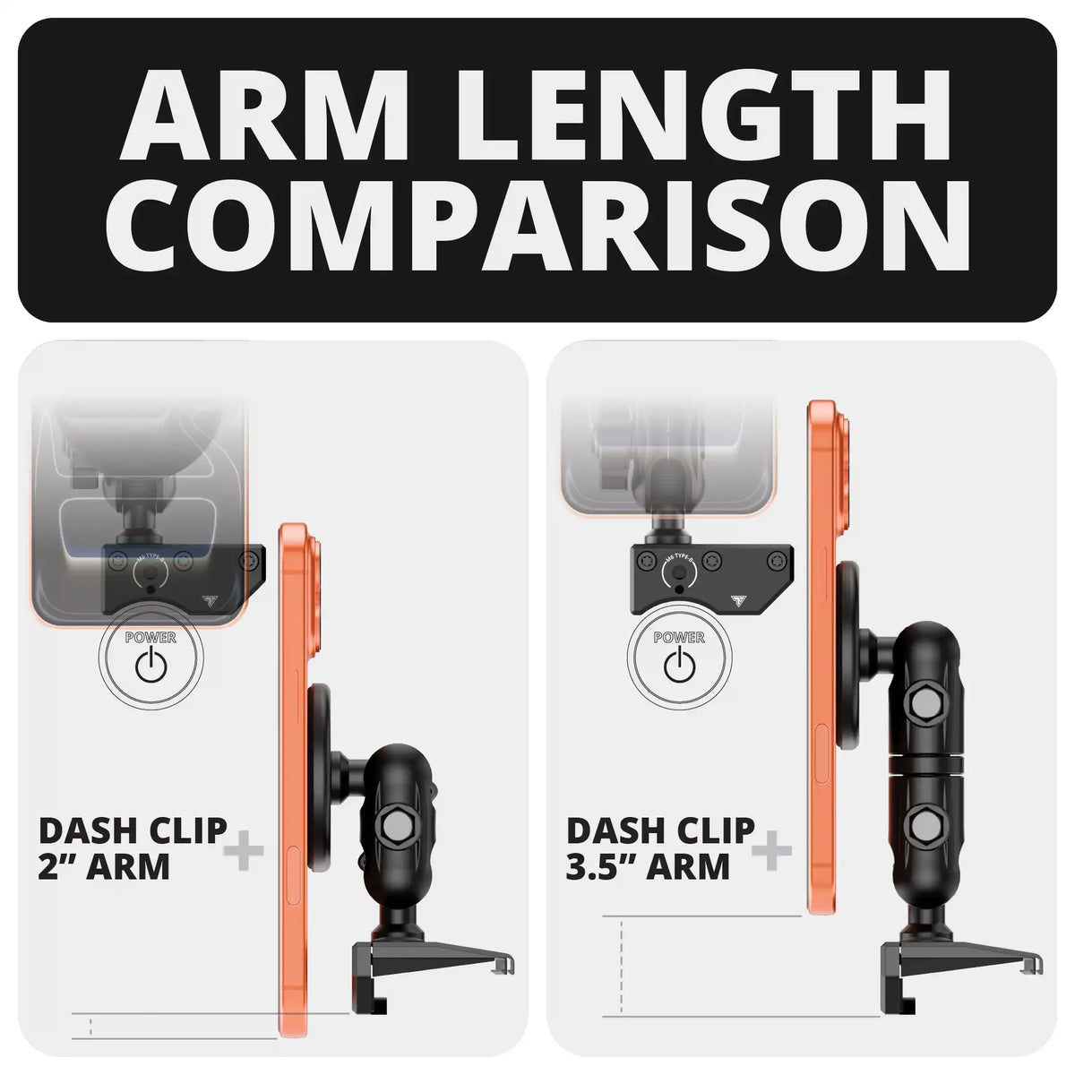 2024+ Toyota Tacoma (8" Screen ONLY) & 2025+ 4Runner LINK™ Dash Clip with MagSafe Charging Phone Holder