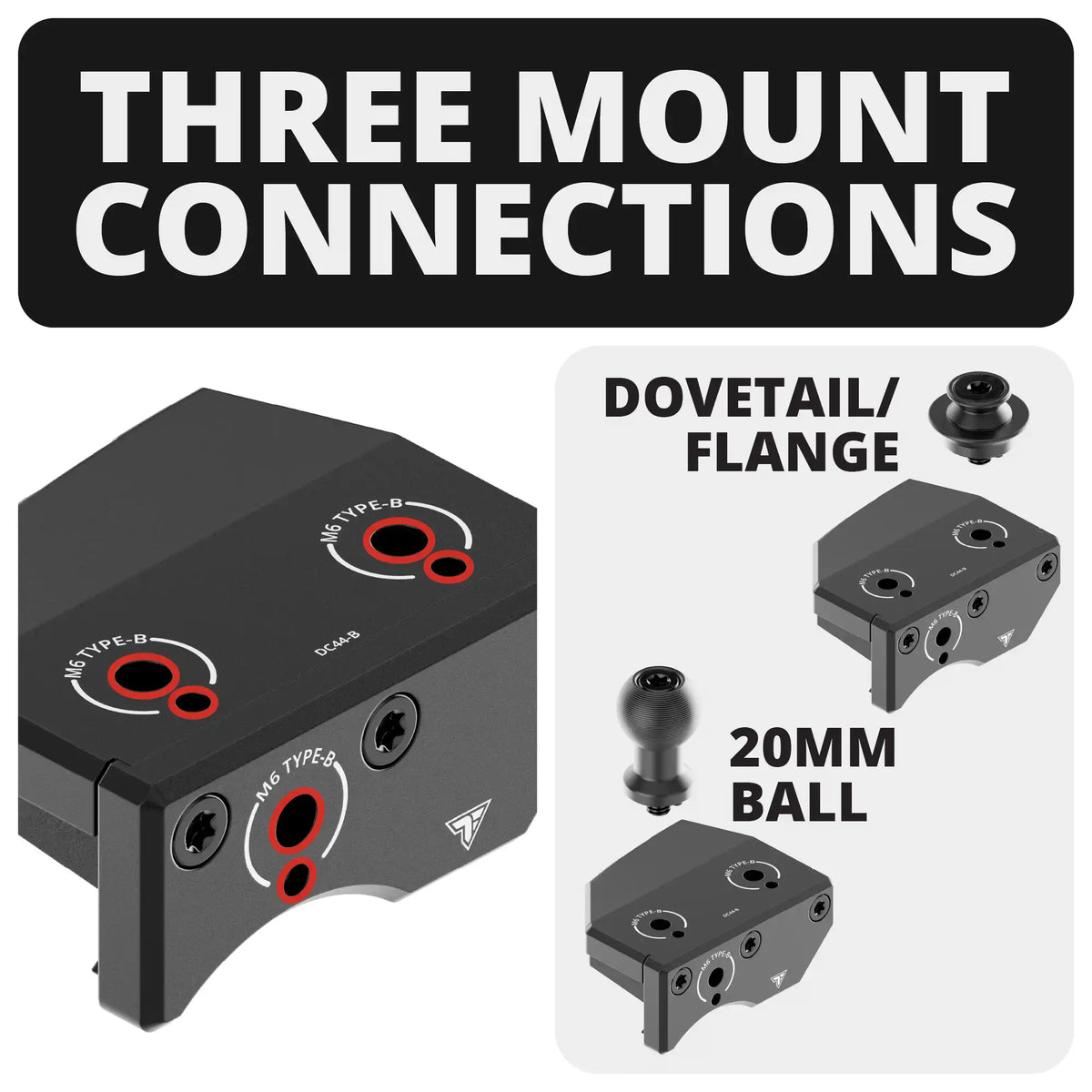 2024+ Toyota Tacoma (8" Screen ONLY) & 2025+ 4Runner LINK™ Dash Clip with 20mm Metal Ball & Dovetail