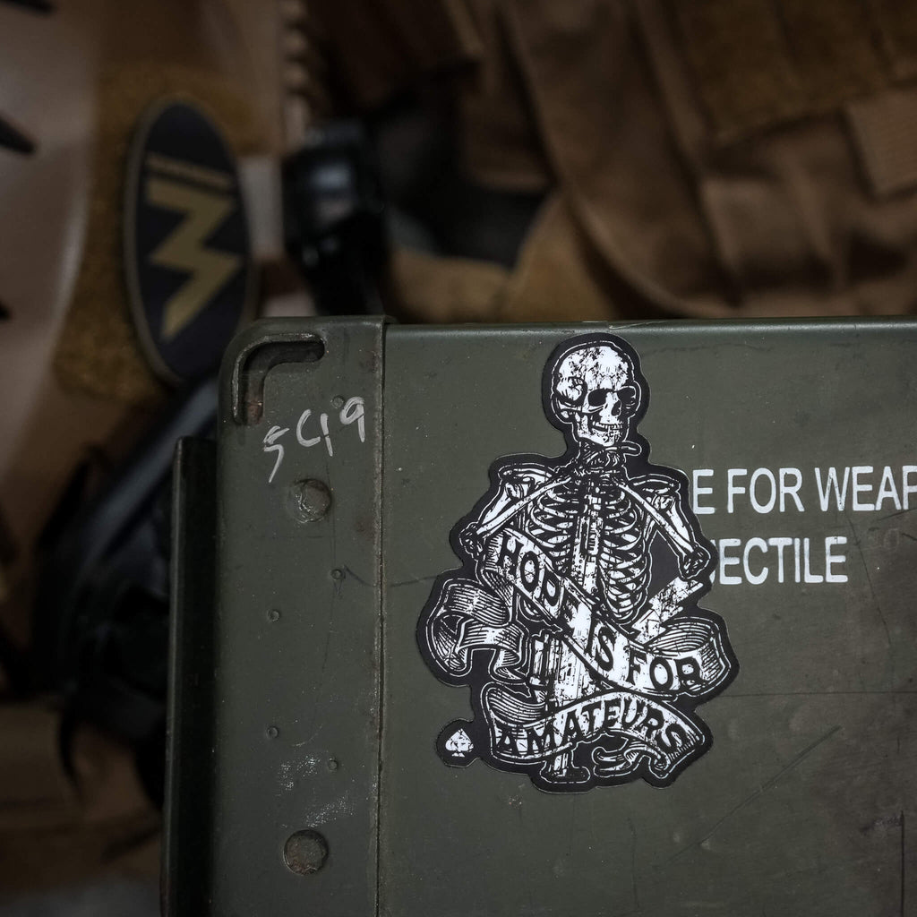 Hope Is For Amateurs Skeleton Decal