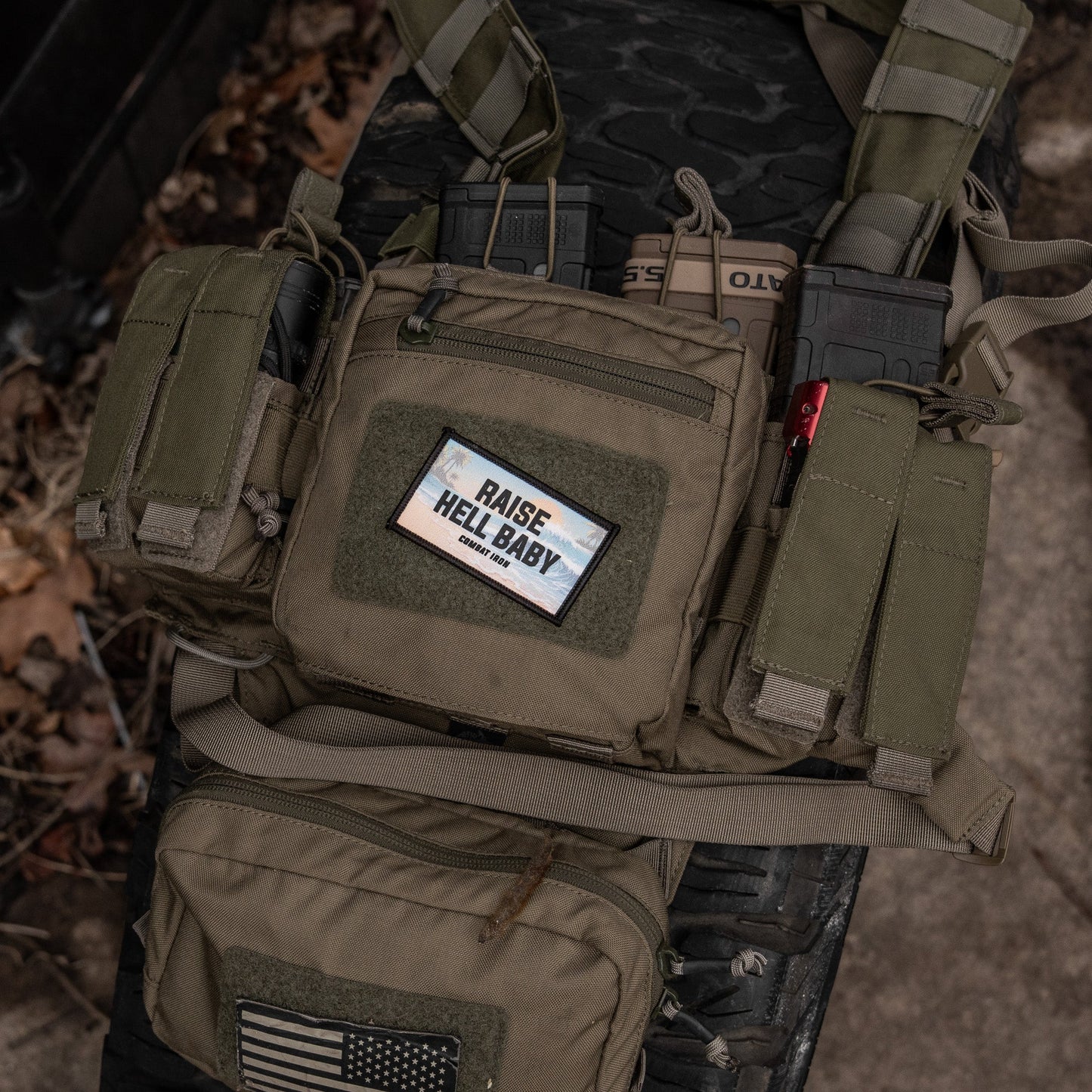 Raise Hell Baby Sunset Velcro Patch