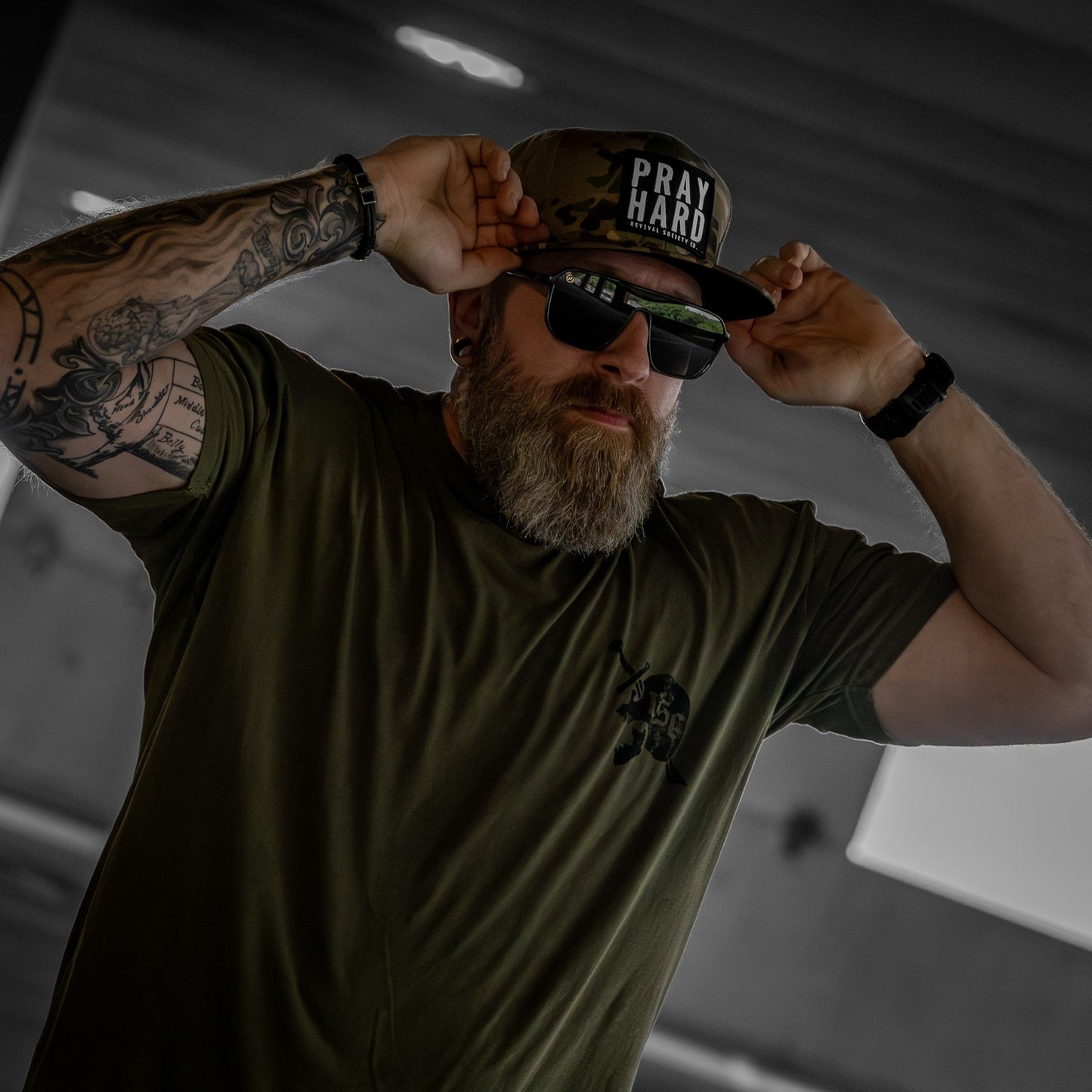 Pray Hard Patch Flatbill Hat