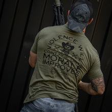 Load image into Gallery viewer, Violence Will Continue Until Morale Improves Men's T-Shirt