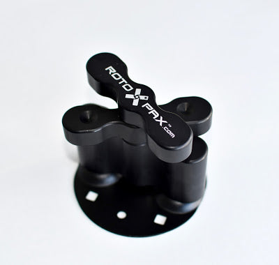 DLX Pack Mount from RotopaX showing its unique design and black finish.