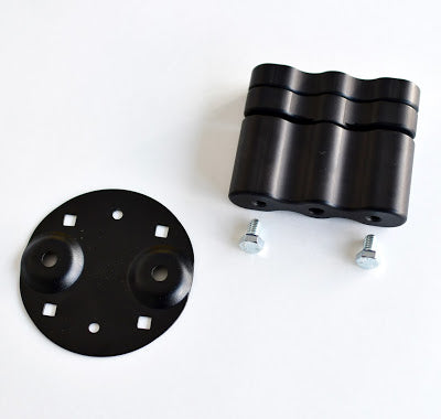 Components of the DLX Pack Mount from RotopaX including the main mount and base plate.