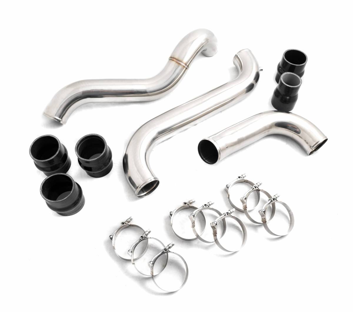 Rudy's Polished Aluminum Hot & Cold Side Intercooler Pipe & Boot Kit For 11-16 LML Duramax