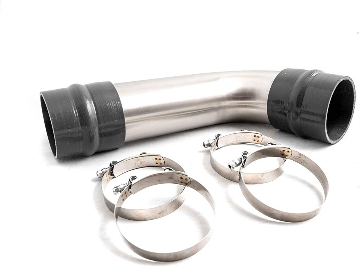 Rudy's 4" Stainless Steel Intake Resonator Pipe For 17-19 Chevy/GMC 6.6L Duramax