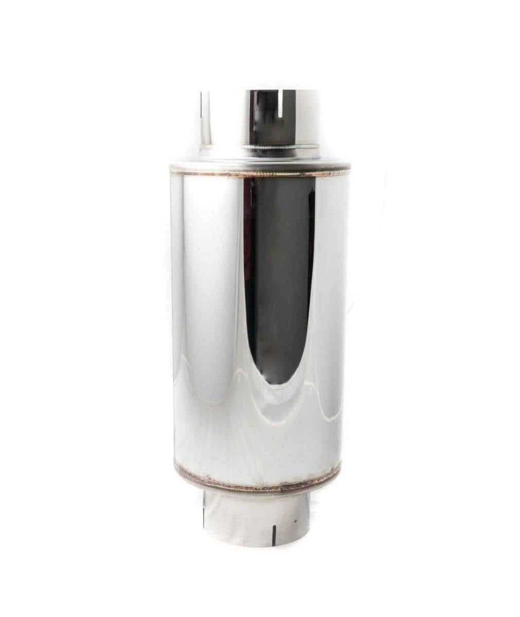 5" Polished 304 Stainless Steel Muffler For Cummins Duramax Powerstroke Diesel