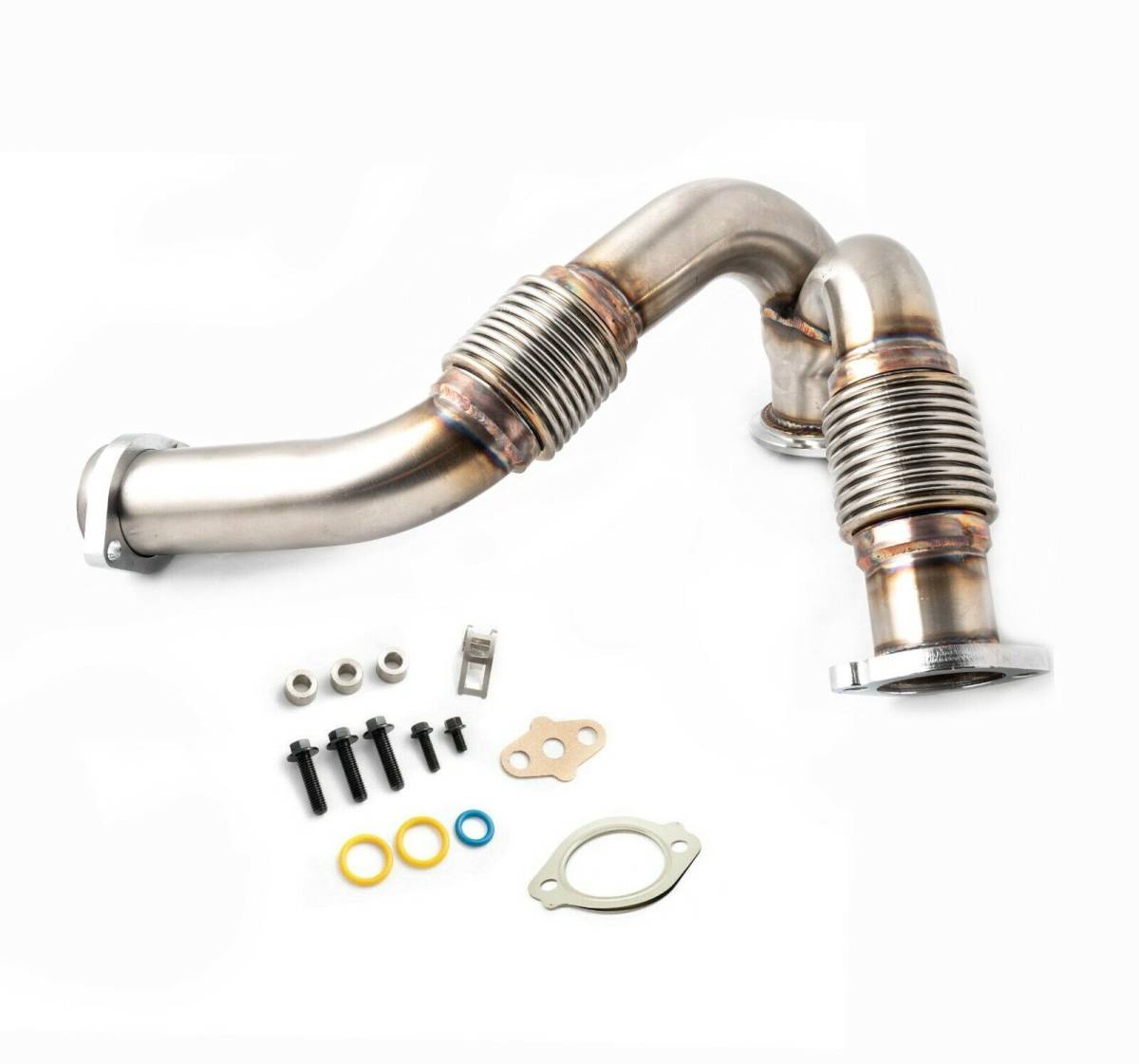 Rudy's HD Bellowed Y-Pipe & Passenger Side Up Pipe For 2004.5-2007 Ford 6.0 Powerstroke