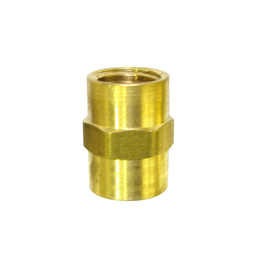 1/4" FPT x 1/4" FPT Brass Coupler