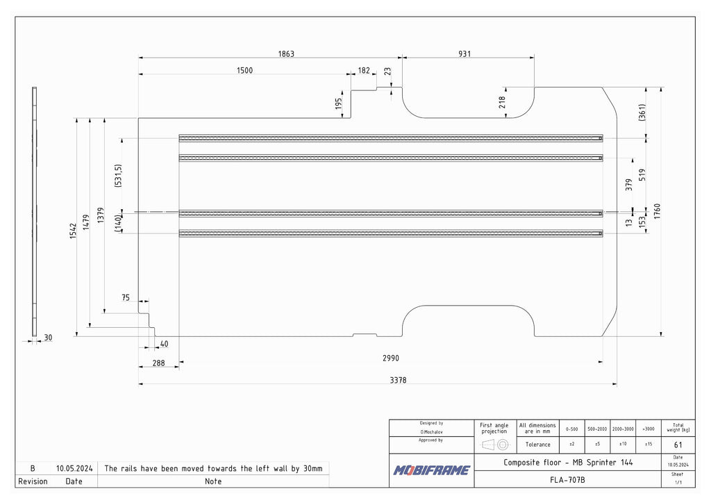 MobiFrame Sprinter SafeTrack Composite SmartFloor System