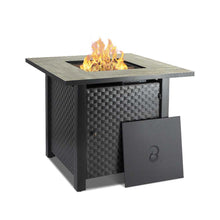 Load image into Gallery viewer, Camplux Propane Fire Pit Table, Lava Rocks, Ceramic Tabletop, 50,000 BTU Adjustable Flame, Auto Ignition