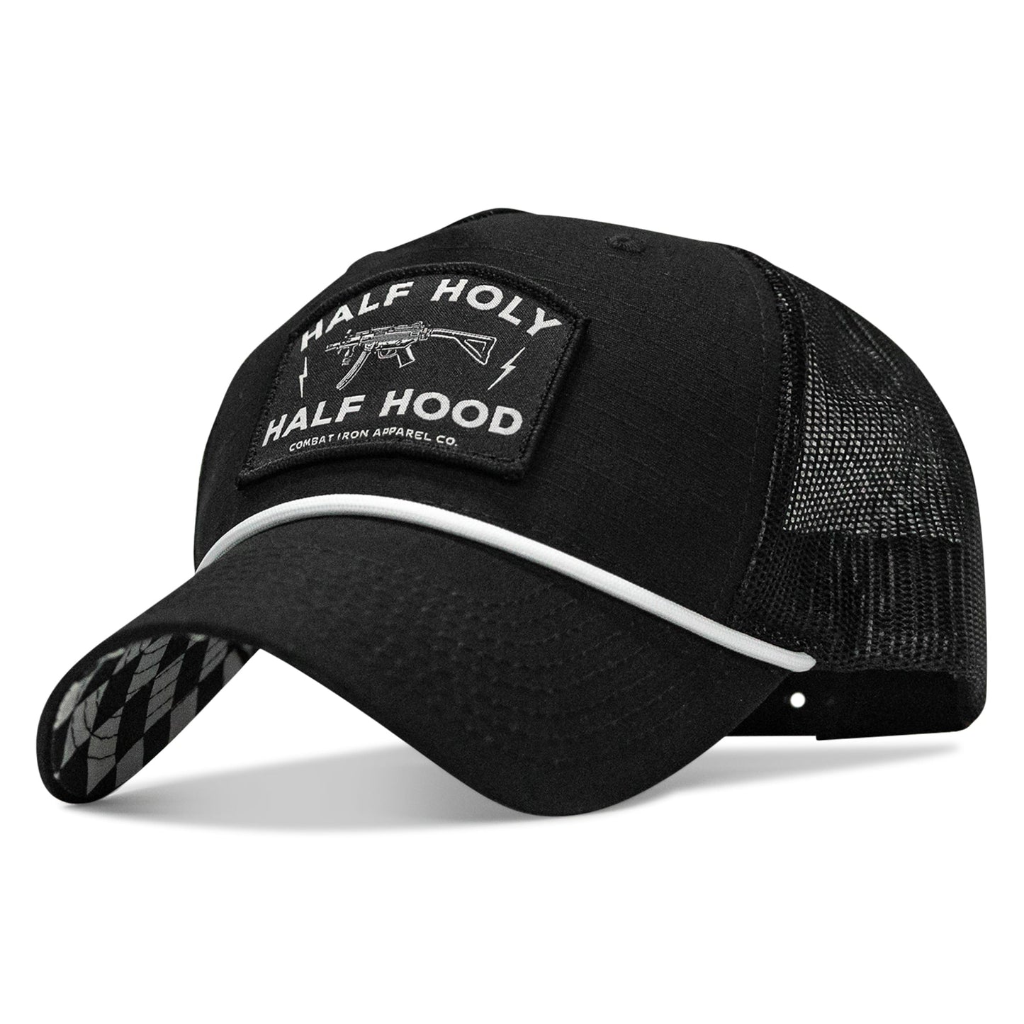 Half Hood. Half Holy Patch Rope Snapback Hat