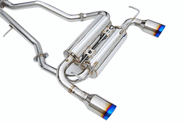 Invidia Gemini Cat Back Exhaust Single Layer Titanium Tips Infiniti G37 AWD & RWD Coupe 2008-2013 | HS07IG7GIT