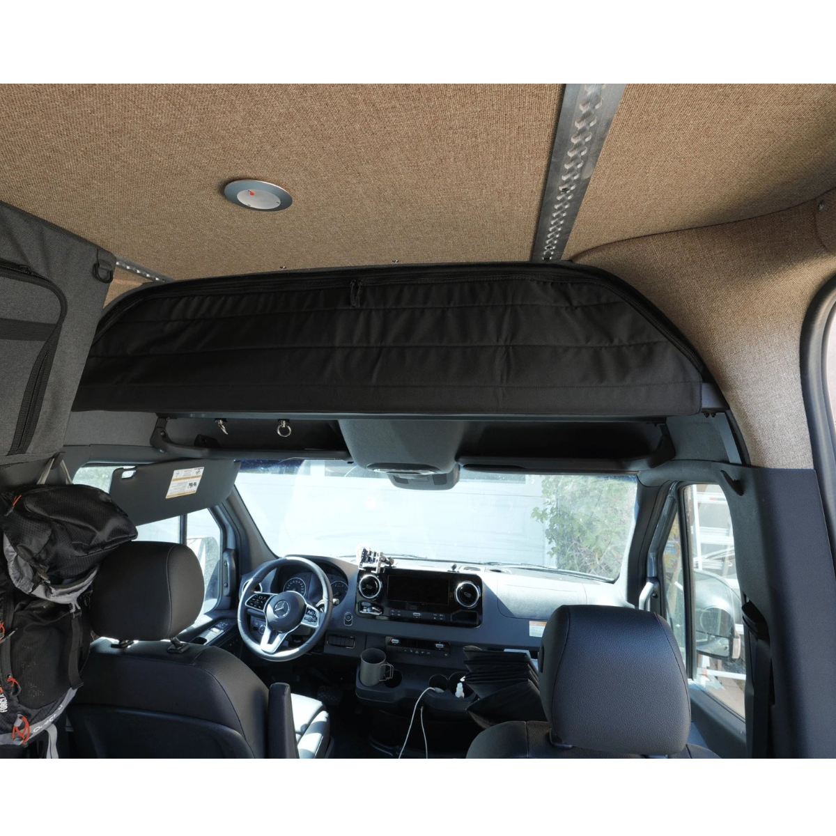 Headliner Shelf + Curtain Rod and Soft-Liner for Sprinter (2019 and Newer) Vans