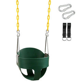 High Back Toddler Bucket Swing Seat with Coated Chains