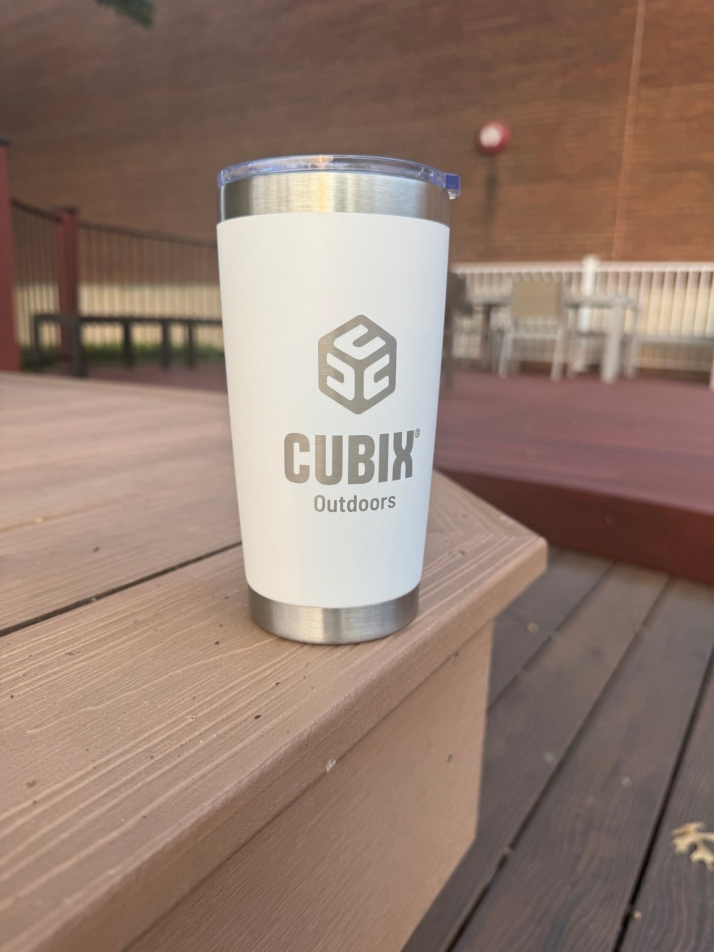 Cubix Outdoors 20oz Insulated Tumbler with Sliding Lid — Stainless Steel, Keeps Drinks Hot or Cold