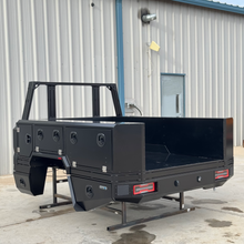 Load image into Gallery viewer, Transformer Drop Center Flatbed by DirtBox Overland, showcasing modular design with utility storage boxes and precision engineering for overland adventures.