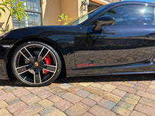 Load image into Gallery viewer, &quot;GTS&quot; Door Vinyl Logo Emblems for Porsche Vehicles (Boxter, Cayman, 911, Macan, Cayenne, Panamera)