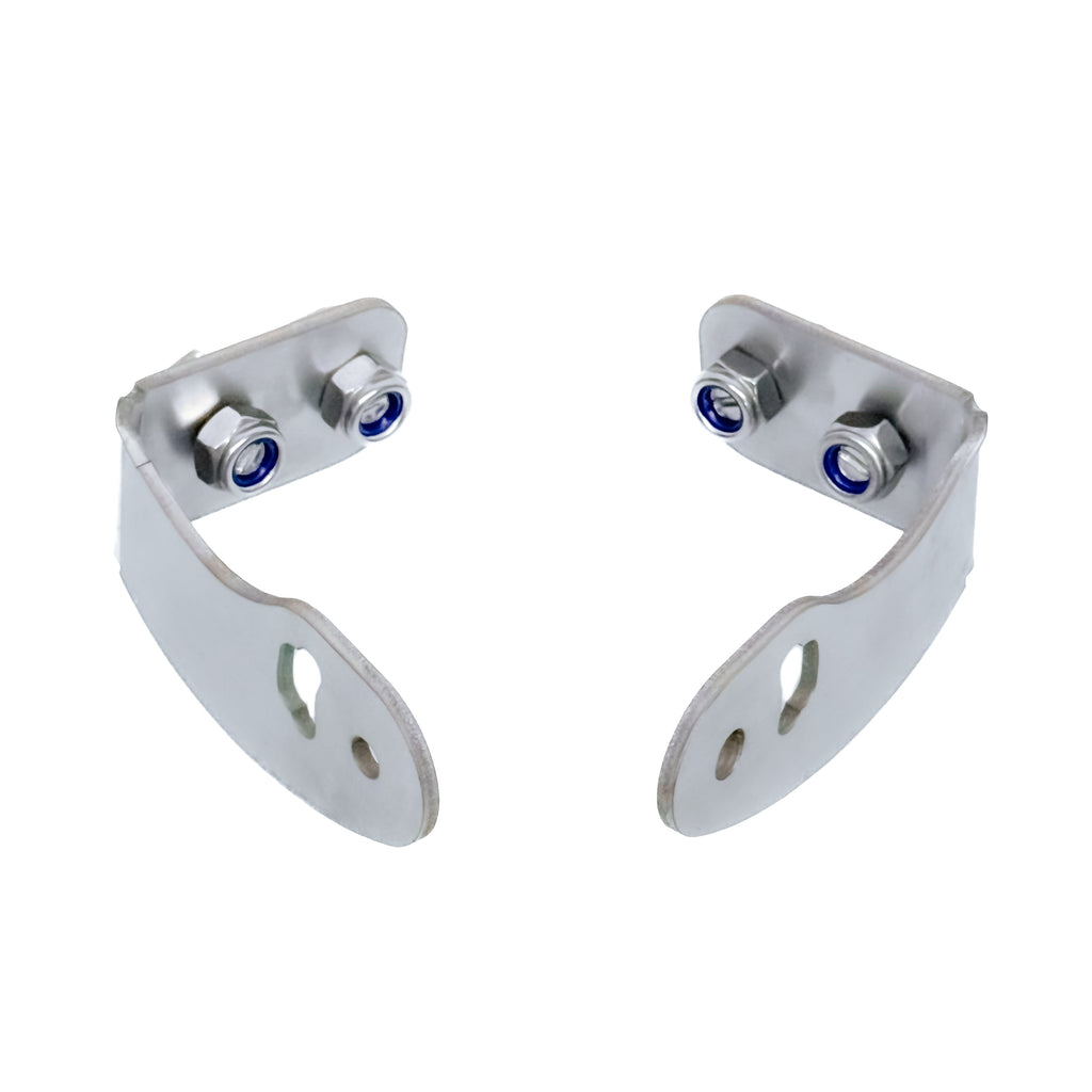 Baja Designs LP6 LP9 Light Mount by Dirtbox Overland, featuring a durable stainless steel bracket suitable for canopy campers.