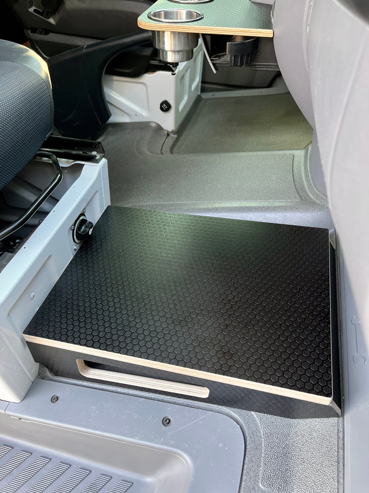 Mercedes-Benz Sprinter Black Hex Passenger Foot Platform Camper Van Stool