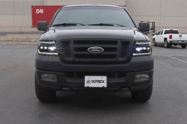 AlphaRex 04-08 Ford F150 / 06-08 Lincoln Mark LT NOVA-Series LED Projector Headlights Chrome