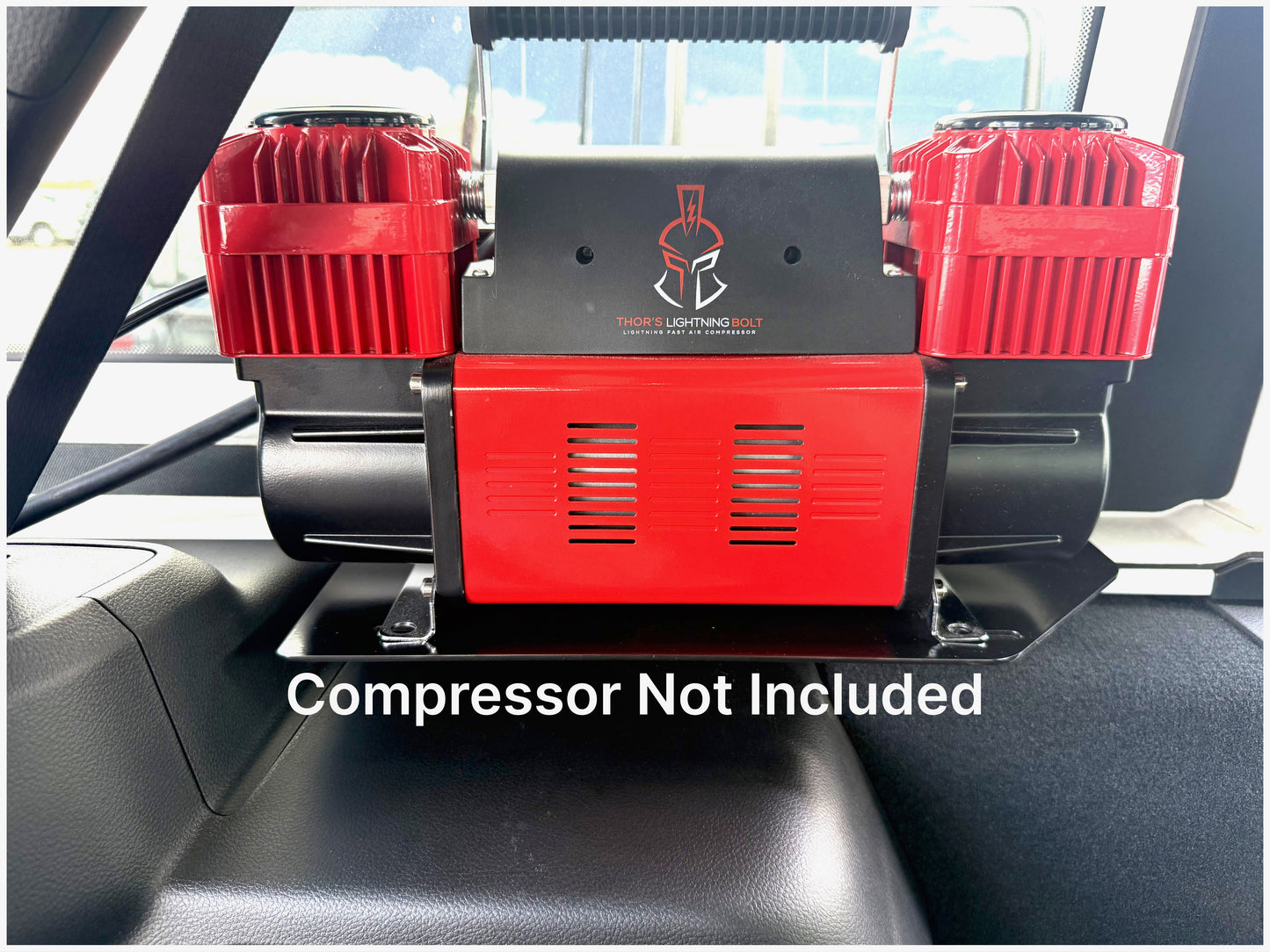 Thor's Lightning Refuge MOLLE Portable Air Compressor Storage Mount for Jeep Wrangler JLU 4-Door Hard Top 2018-2026