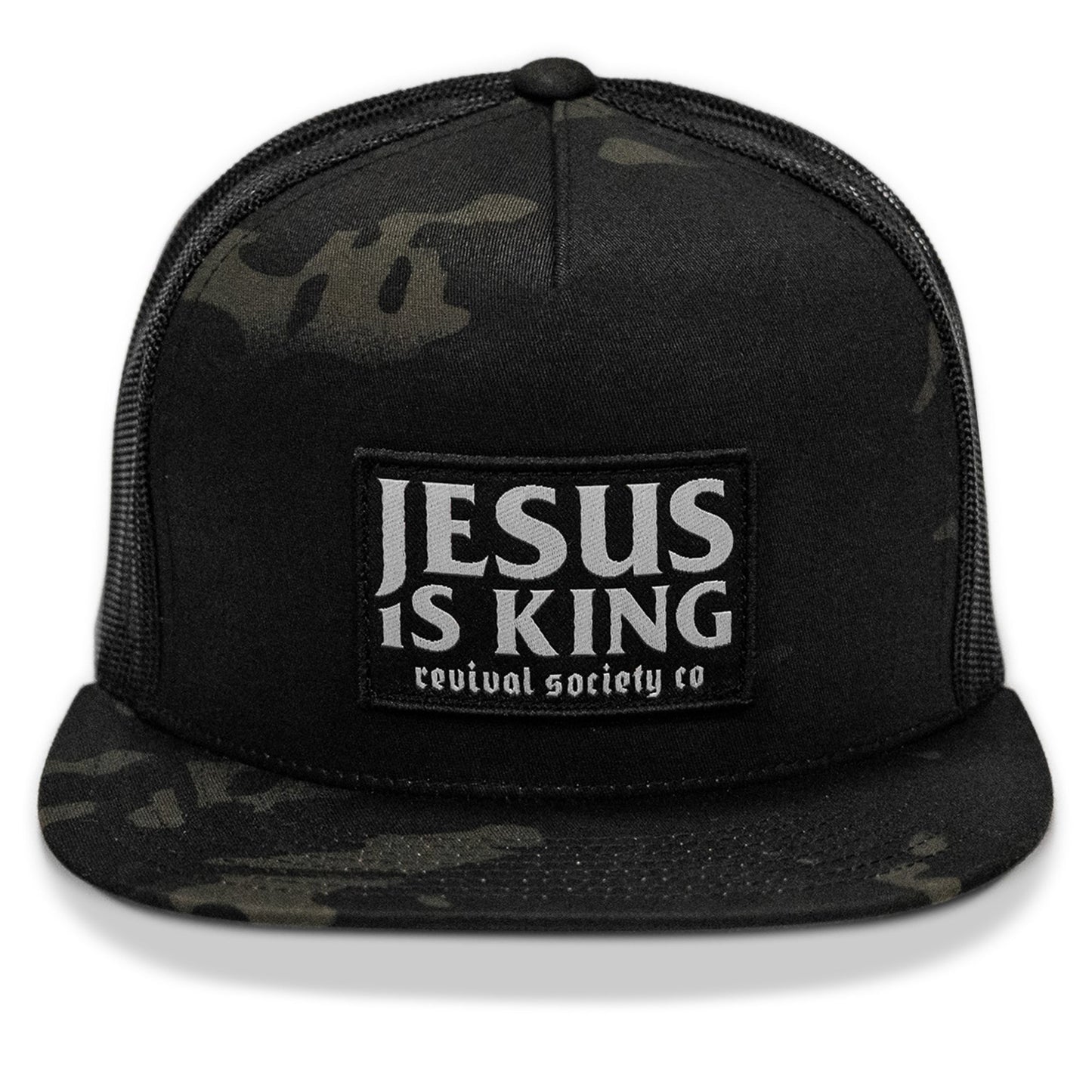 Jesus Is King Patch Flatbill Hat