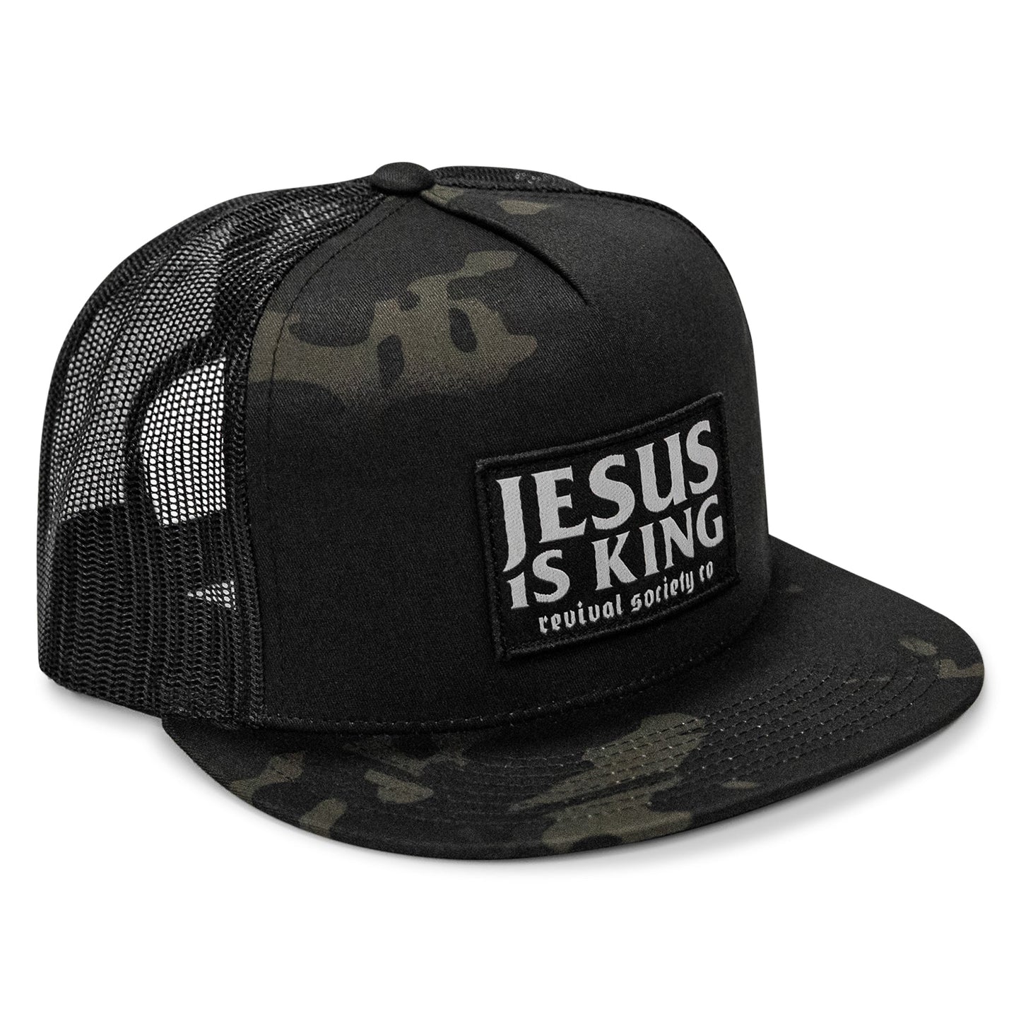 Jesus Is King Patch Flatbill Hat