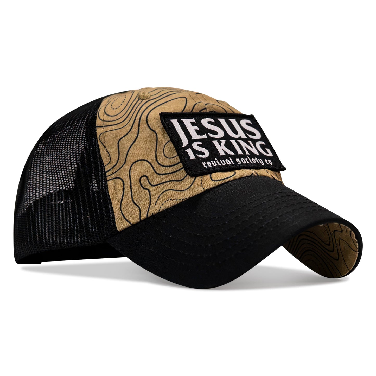 Jesus Is King Patch Tactical Ripstop Mesh Snapback Hat