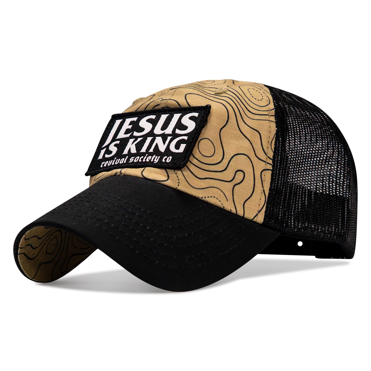 Jesus Is King Patch Tactical Ripstop Mesh Snapback Hat