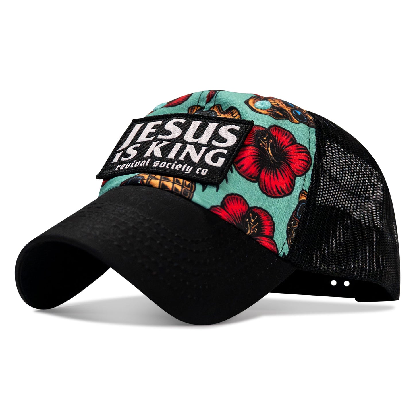 Jesus Is King Patch Tactical Ripstop Mesh Snapback Hat