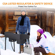 Load image into Gallery viewer, 260,000 BTU High Pressure Double Propane Burner - Heavy Duty Cookware