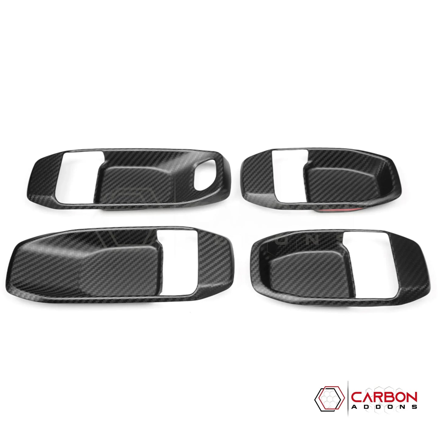 Jeep Gladiator JT & Wrangler JL Interior Door Handle Surround Trim Cover – Real Dry Carbon Fiber (Glossy or Matte) 2020–Current