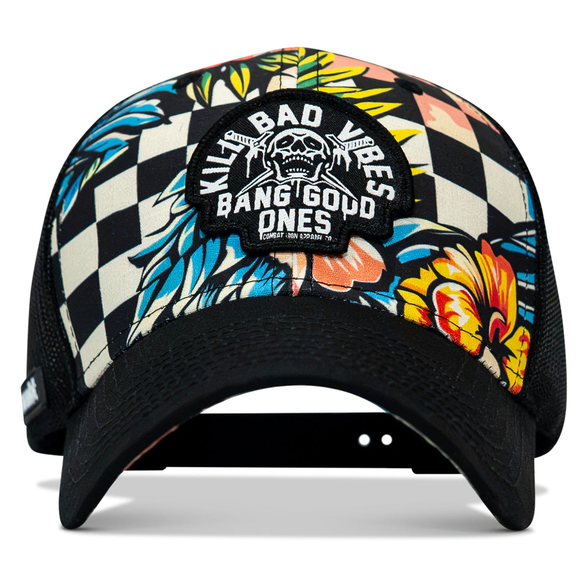 Kill Bad Vibes Skull Patch Original Ripstop Snapback Hat