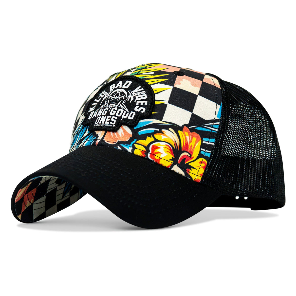 Kill Bad Vibes Skull Patch Original Ripstop Snapback Hat