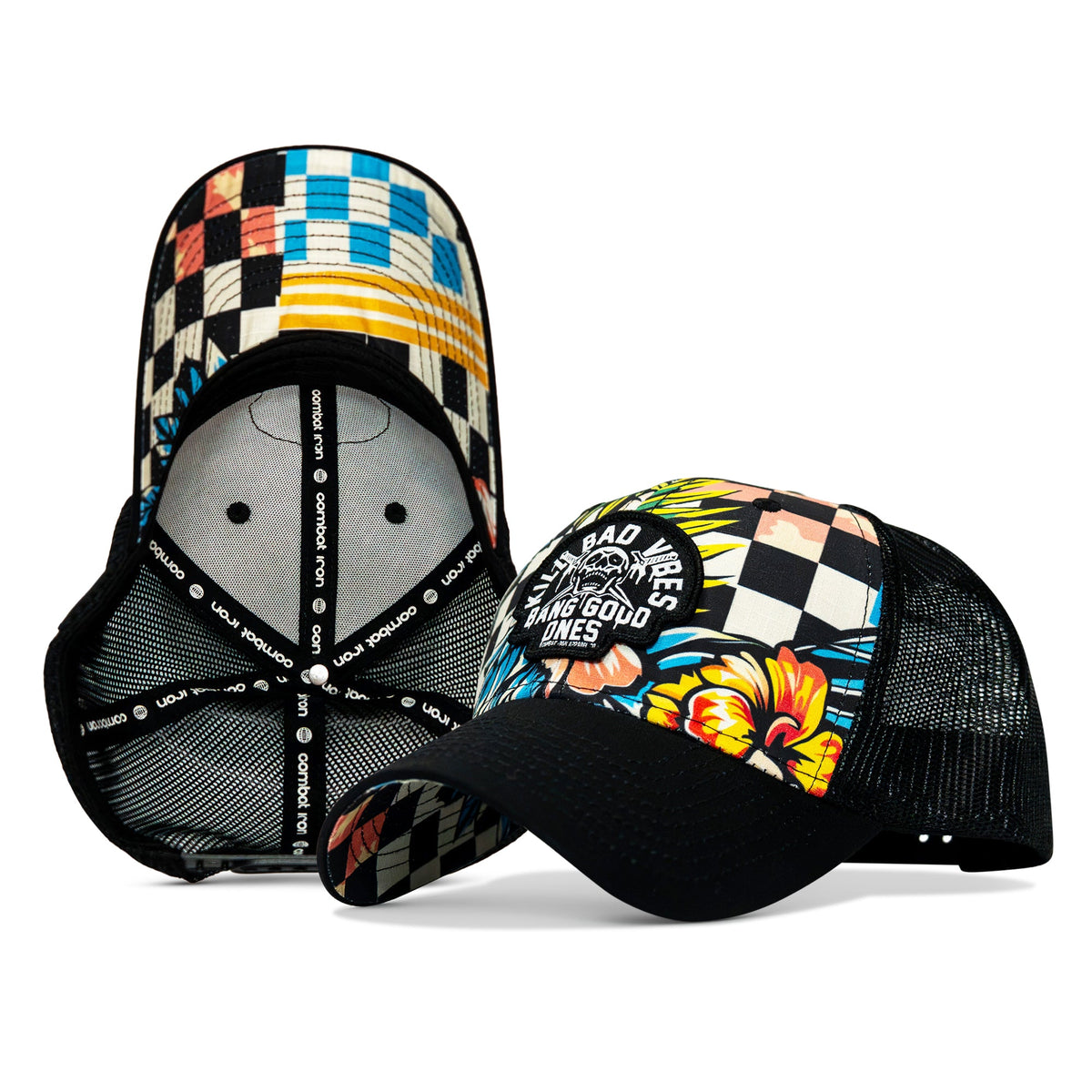 Kill Bad Vibes Skull Patch Original Ripstop Snapback Hat