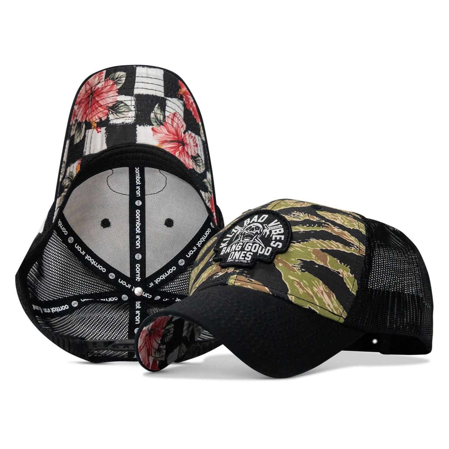 Kill Bad Vibes Skull Patch Original Ripstop Snapback Hat