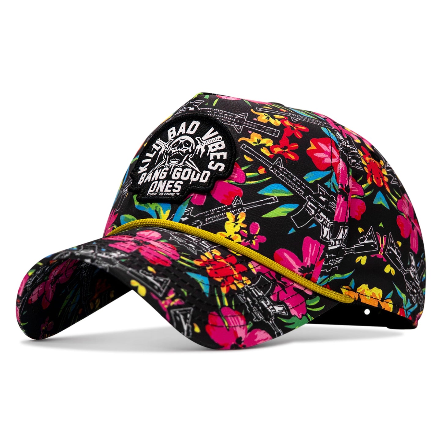 Kill Bad Vibes Skull Weekender Rope Snapback Hat